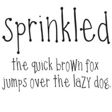 cg sprinkled font