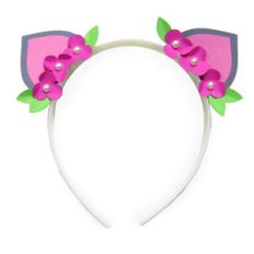 kitty floral headband