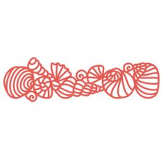 sea shells repeating border
