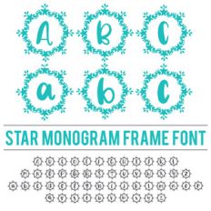 star frame monogram font
