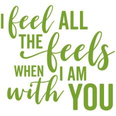 i feel all the feels when i am with you