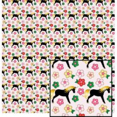 unicorn on white pattern