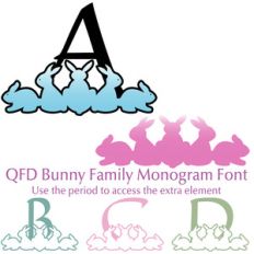 qfd bunny family monogram font