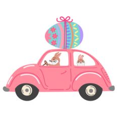 beetle car with easter egg