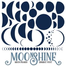 moonshine - moon phases dingbat font