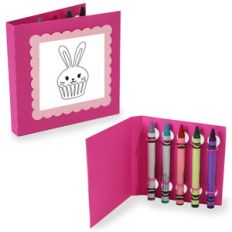 coloring cards - bunny cupcake