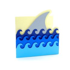shark in wave card
