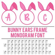 bunny ears frame monogram font