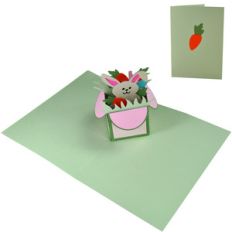 bunny fun pop up box in a card