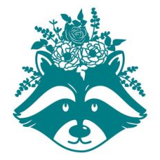 floral racoon