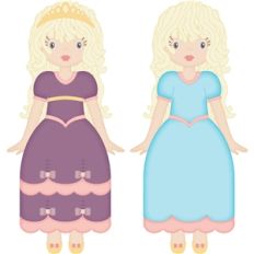 princess dress for rag paper doll