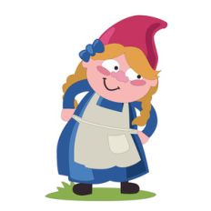 girl garden gnome
