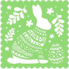 hoppy easter rabbit card front