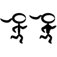 stick runner girl