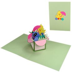 easter ducky pop up box in a card
