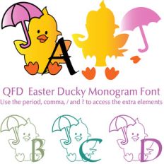 qfd easter ducky monogram font