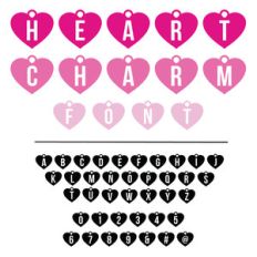 heart charm jewelry font