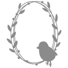 chick oval floral frame