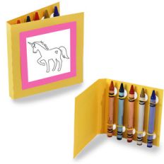 square coloring cards - little unicorn