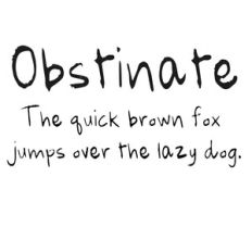 cg obstinate font