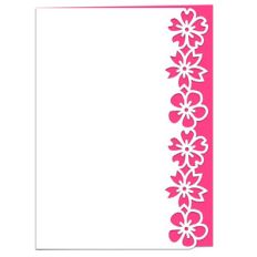cherry blossoms lace edged card