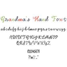 grandma's hand font