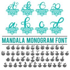 mandala monogram font