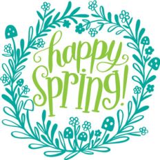 happy spring wreath