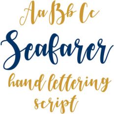 seafarer hand lettering script