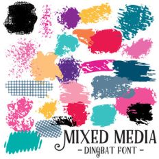 mixed media font