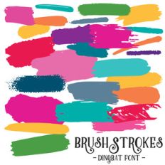brush strokes font