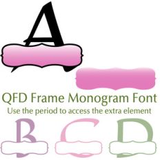 qfd label monogram font
