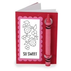 color and sketch book - strawberries