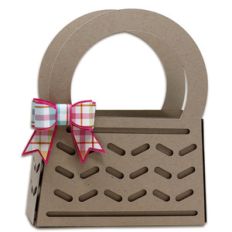 3d basket with bow