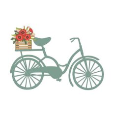 bicycle with flower basket