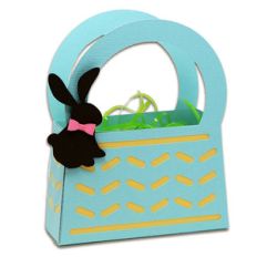 basket with stitched bunny