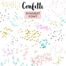 confetti font by angie makes