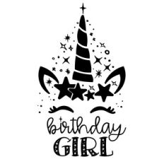 birthday girl unicorn design