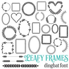 leafy frames font