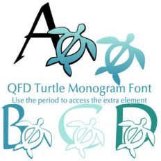 qfd turtle monogram font