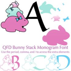 qfd bunny stack monogram font