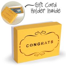 3d box gift card holder box - congrats
