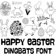 happy easter dingbats font