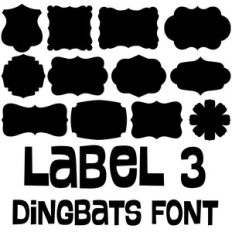 label 3 dingbats font