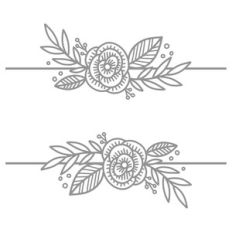 floral doodle split frame