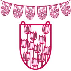 tulip garden bunting garland