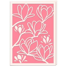 magnolia flower card