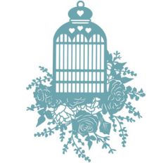 romantic floral birdcage