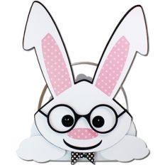 boy bunny glasses bunny egg basket