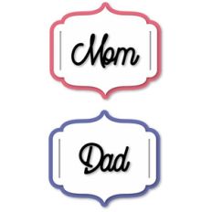gift tag bracket ribbon sliders mom dad
